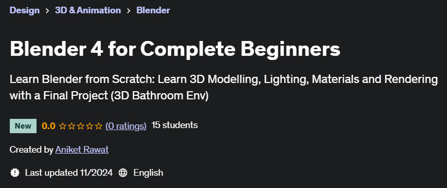 Pictures · Blender 4 for Complete Beginners 2024-11