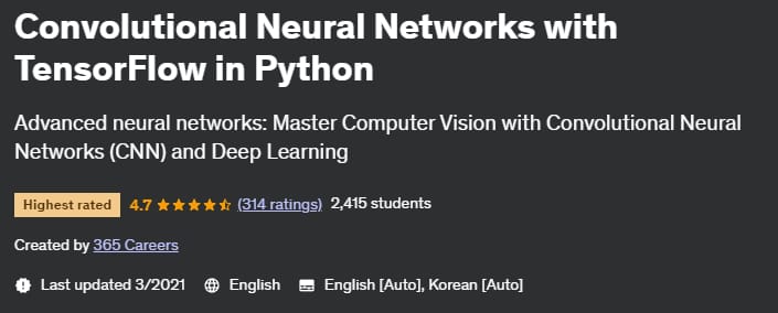 Pictures · Udemy — Convolutional Neural Networks with TensorFlow in Python 2021-3