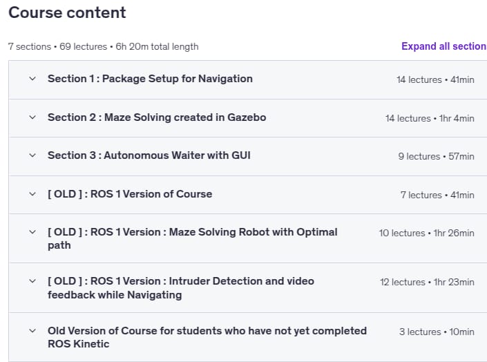Course topics · ROS2 Autonomous Driving and SLAM using NAV2 with TurtleBot3 2024-7