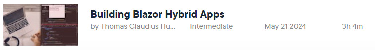 Pictures · Pluralsight — Building Blazor Hybrid Apps 2023-8