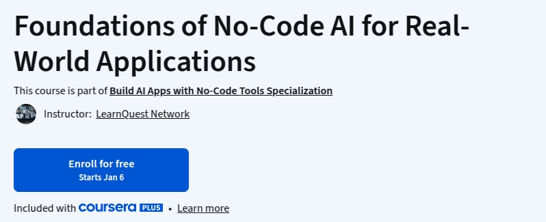 تصاویر · No-Code کی بنیادیں AI حقیقی دنیا کی درخواستوں کے لئے 2026-1