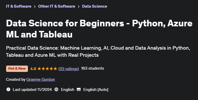 Pictures · Data Science for Beginners – Python, Azure ML and Tableau 2024-11