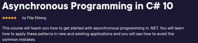Pictures · Pluralsight — Asynchronous Programming in C# 10 2022-10