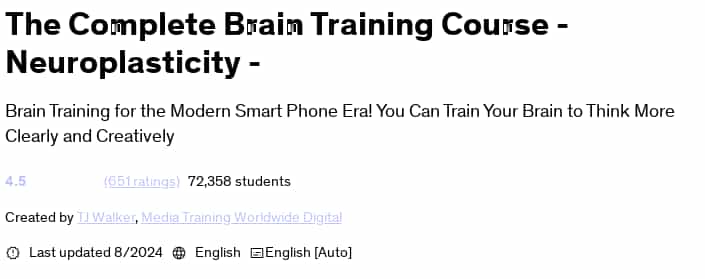 Pictures · Udemy — The Complete Brain Training Course – Neuroplasticity – 2024-8