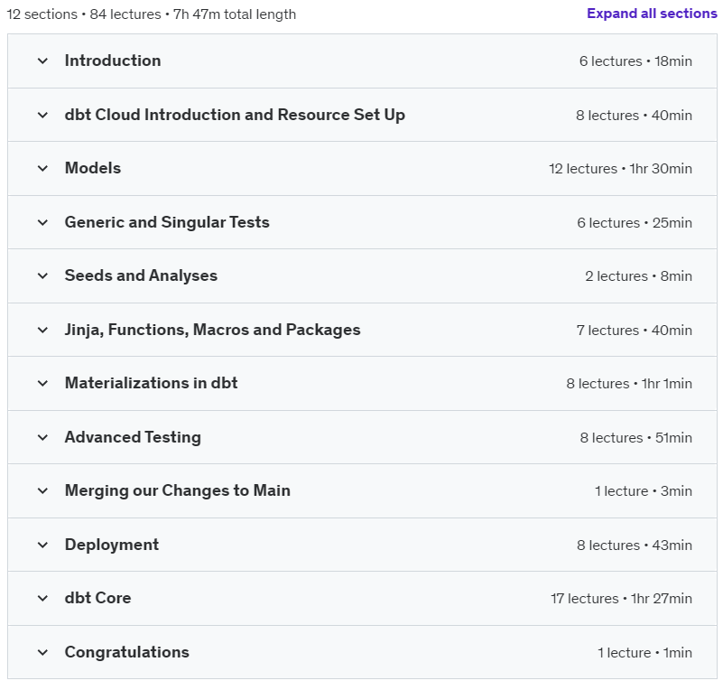Course topics · dbt on Databricks 2024-11/2025-6