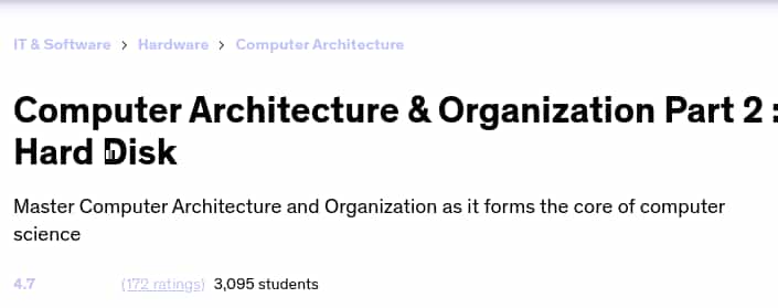 Pictures · Udemy — Computer Architecture & Organization Part 2 : Hard Disk 2023-2