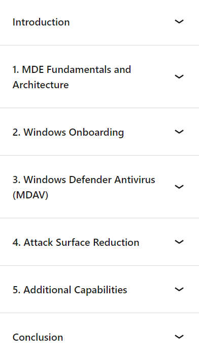 Course topics · LinkedIn — Deploying and Managing Defender for Endpoint for Windows 2024-7