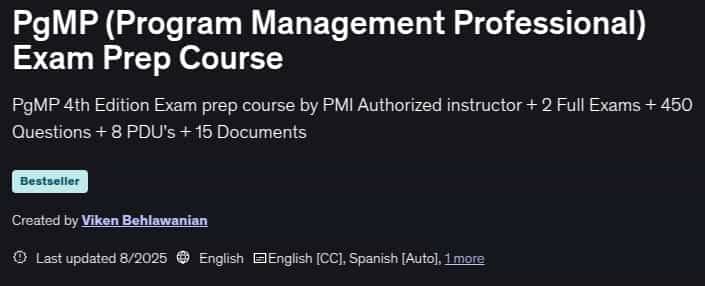 Pictures · PgMP (Program Management Professional) Exam Prep Course 2025-8