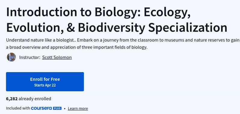 Pictures · Coursera — Introduction to Biology: Ecology, Evolution, & Biodiversity Specialization 2025-4