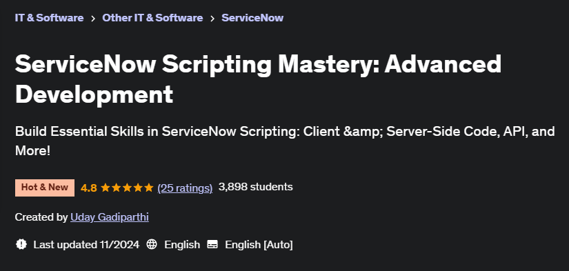 Pictures · Udemy — ServiceNow Scripting Mastery: Advanced Development 2024-11