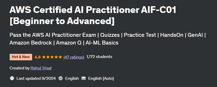Pictures · Udemy — AWS Certified AI Practitioner AIF-C01 [Beginner to Advanced] 2024-8