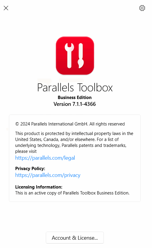 Pictures · Parallels Toolbox Business 7.1.1.4366