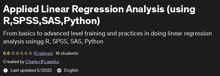 Pictures · Applied Linear Regression Analysis (using R,SPSS,SAS,Python) 2022-5