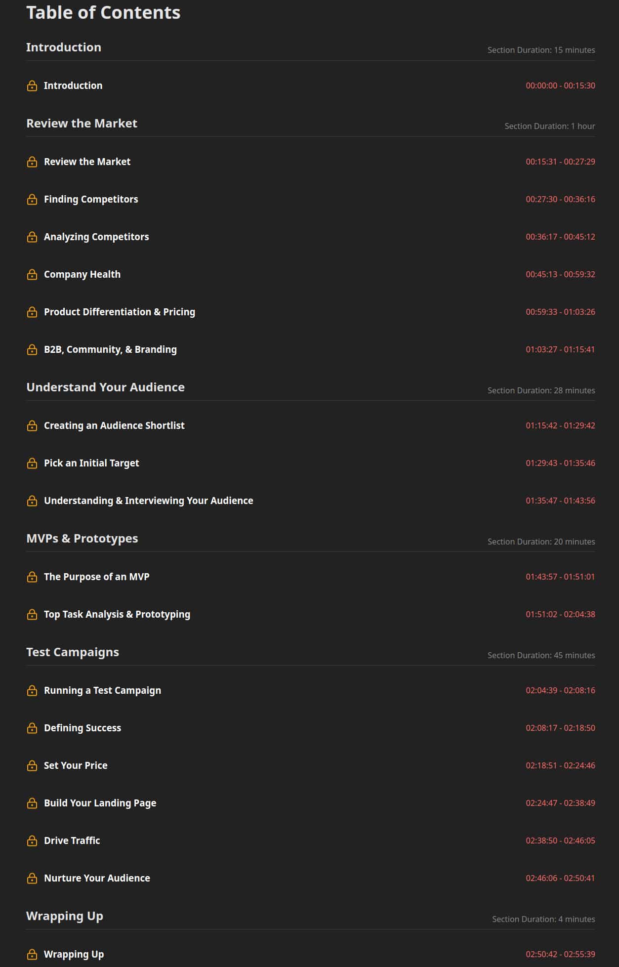 Course topics · Frontend Masters — Guide for Launching Your Next Big Idea 2024-5