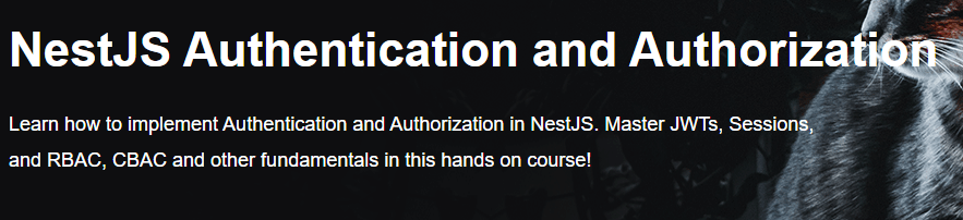 Pictures · Learn NestJS – NestJS Authentication and Authorization 2022-12