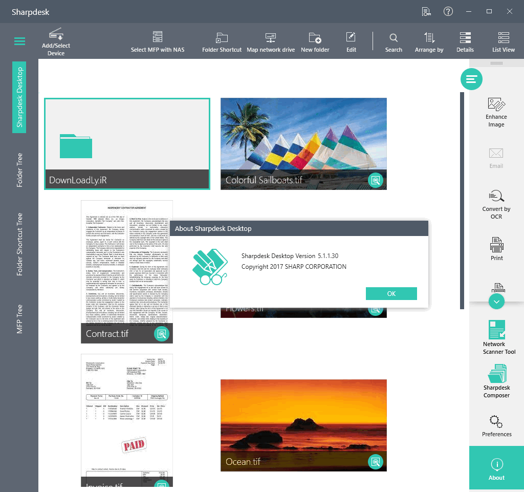 Pictures · Sharpdesk 5.1.1.30