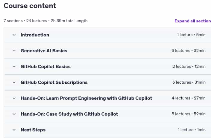 Course topics · Mastering GitHub Copilot for DevOps and DevSecOps Engineers 2025-2