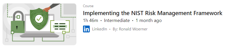 Pictures · LinkedIn — Implementing the NIST Risk Management Framework 2024-10