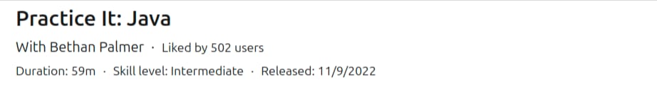 Pictures · LinkedIn — Practice It: Java 2022-11