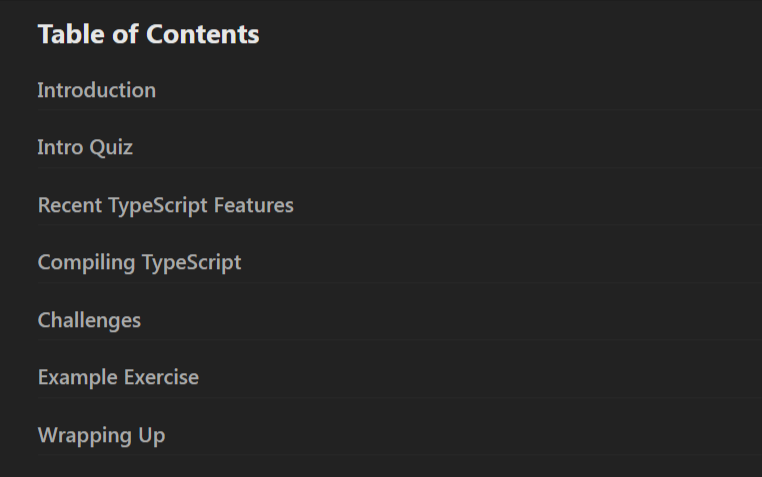Course topics · Making TypeScript Stick 2022-10