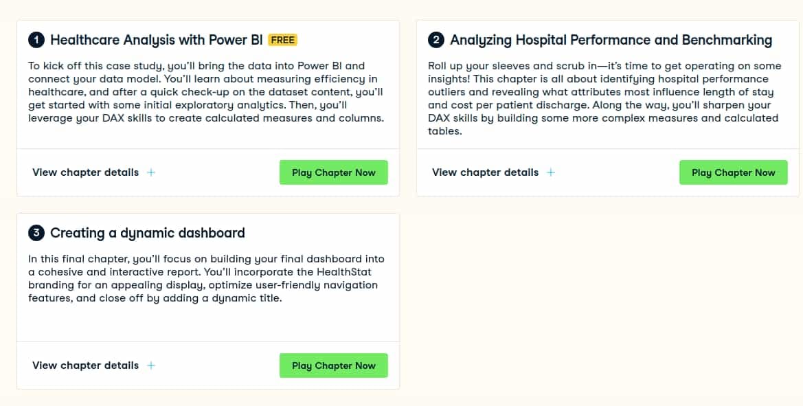 Course topics · Case Study: Analyzing Healthcare Data in Power BI 2024-12