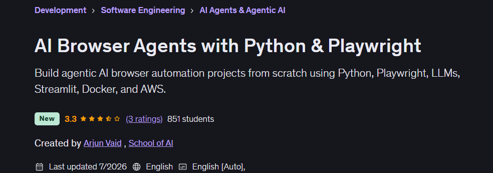 Pictures · AI Browser Agents with Python & Playwright 2026-6