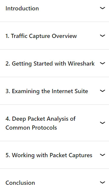 Course topics · Wireshark Essential Training 2022-1