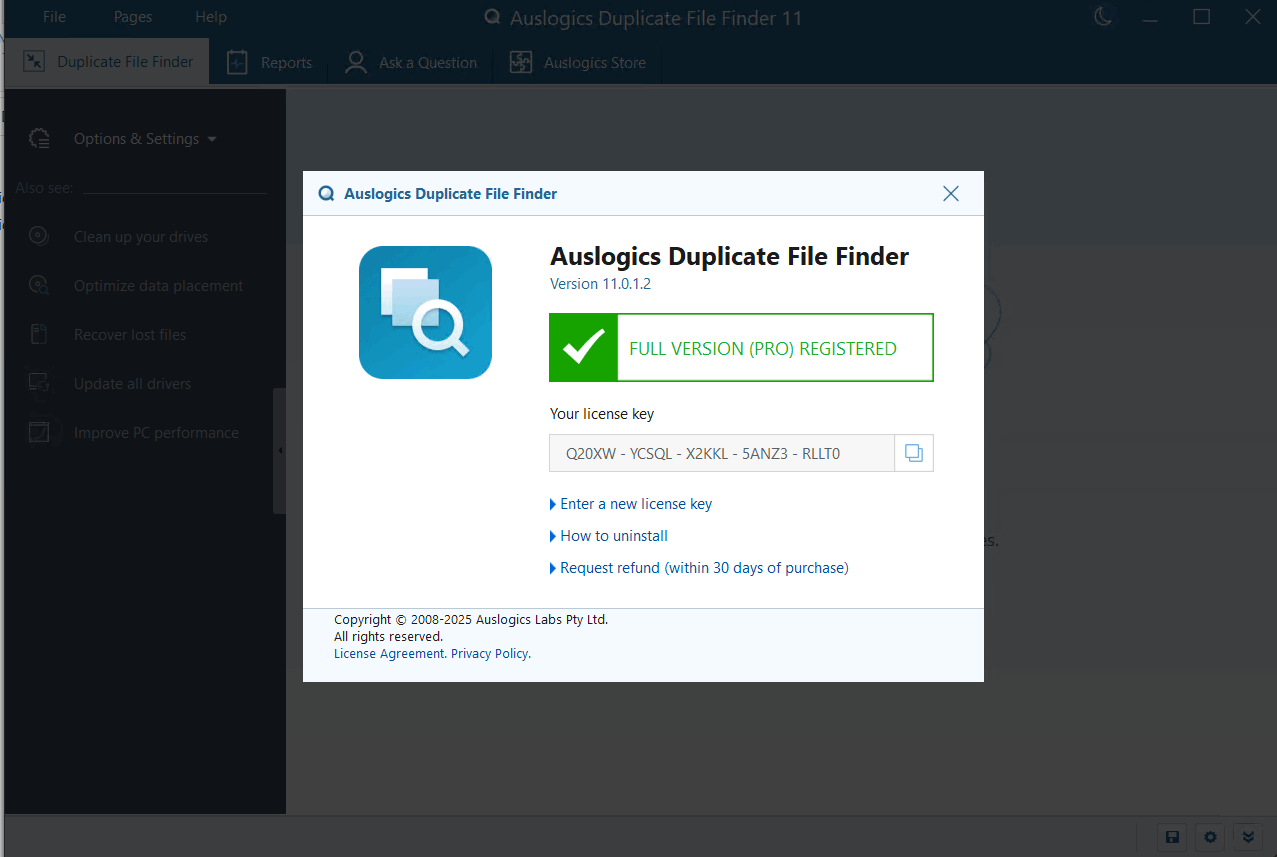 Pictures · Auslogics Duplicate File Finder Professional 11.1.0
