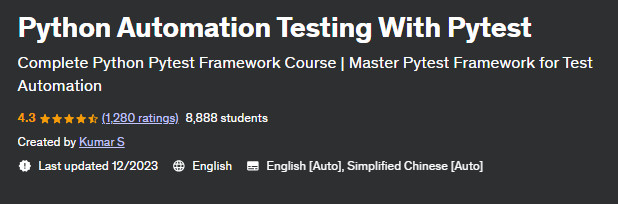Pictures · Udemy — Python Automation Testing With Pytest 2023-12