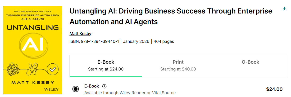 Pictures · Wiley – Untangling AI: Driving Business Success Through Enterprise Automation and AI Agents 2026