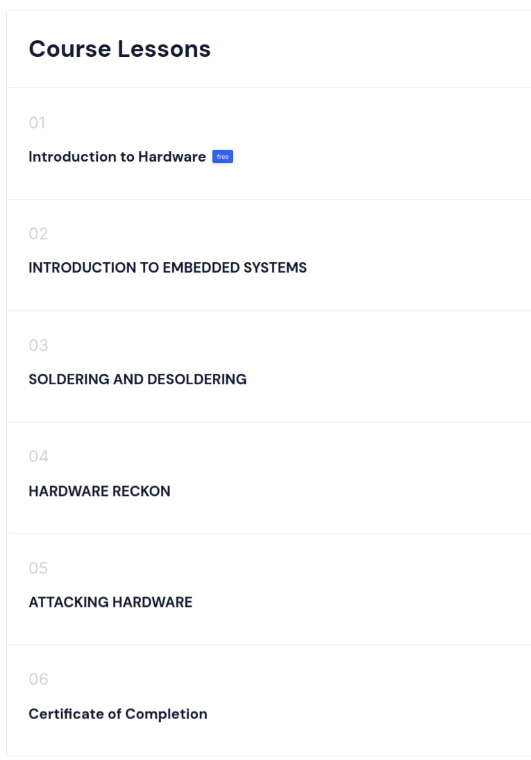 کورس کے موضوعات · Exploit Academy – عملی ہارڈ ویئر ہیکنگ 2025-3