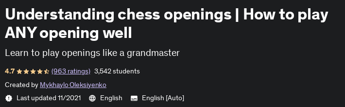 Pictures · Udemy — Understanding chess openings | How to play ANY opening well 2021-11