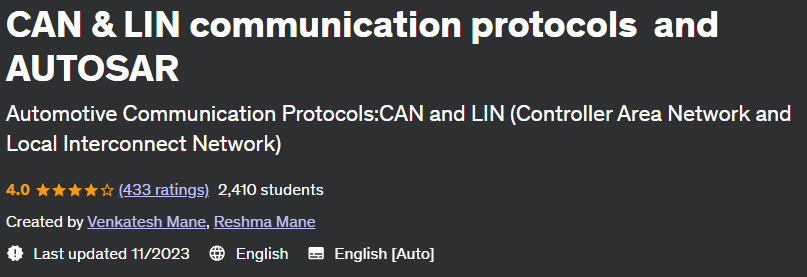 Pictures · Udemy — CAN & LIN communication protocols and AUTOSAR 2023-6