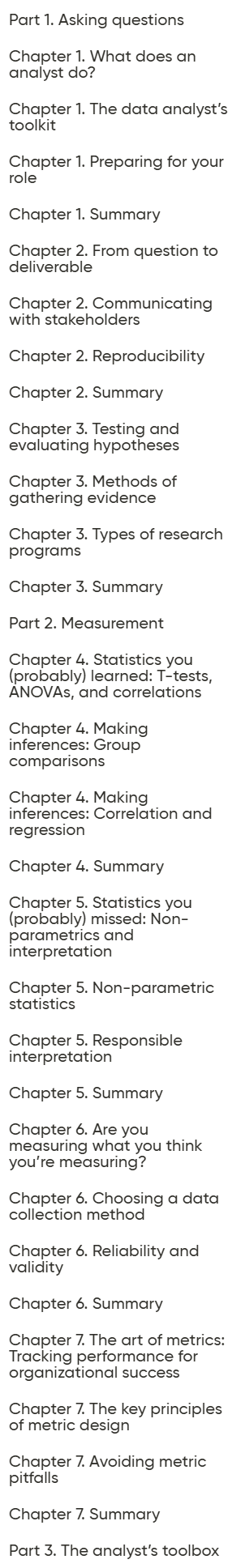 Course topics · Oreilly — Effective Data Analysis, Video Edition 2025-3