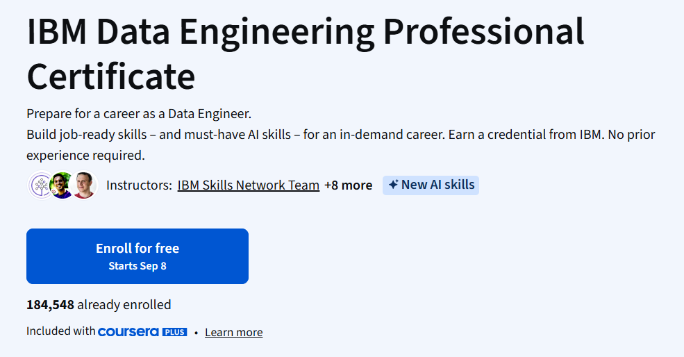 الصور · شهادة IBM Data Engineering Professional 2026-9