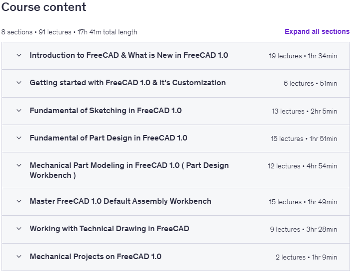 Kursthemen · Vollständige FreeCAD 1.0 Kurs: Von Null zum Experten! 2023-9