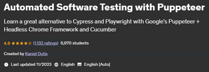 Pictures · Udemy — Automated Software Testing with Puppeteer 2023-11