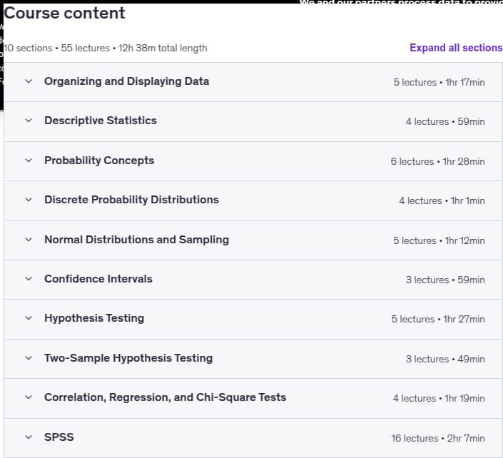 Course topics · Essential Statistics for Everyone 2025-10