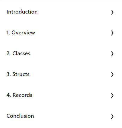 Course topics · Advanced C#: Classes, Records, and Structs 2024-6