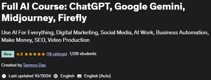 Pictures · Full AI Course: ChatGPT, Google Gemini, Midjourney, Firefly 2024-10