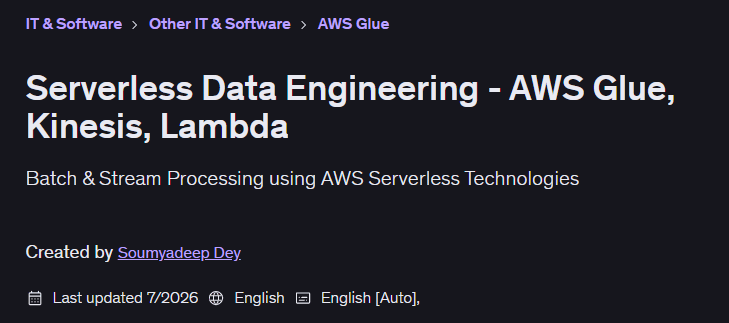 Bilder · Serverlose Datentechnik - AWS Glue, Kinesis und Lambda 2025-12
