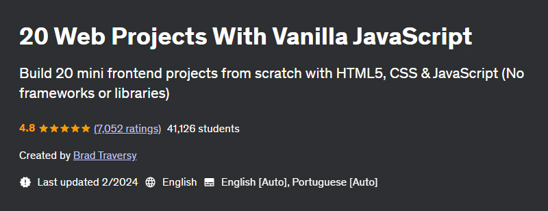 Pictures · Udemy — 20 Web Projects With Vanilla JavaScript 2024-2