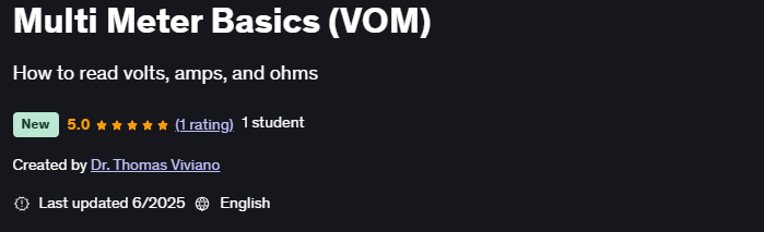 Pictures · Multi Meter Basics (VOM) 2025-5