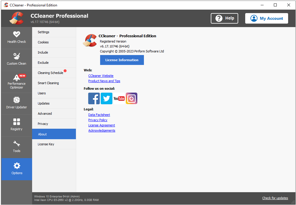 이미지 · CCleaner Professional 플러스 6.41.11567 / 1.18.30 macOS