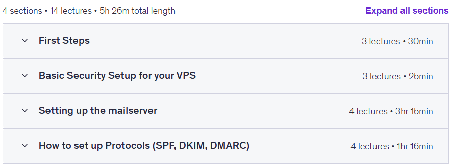 Course topics · How to Set Up Your Own Mail Server on a VPS 2025-4