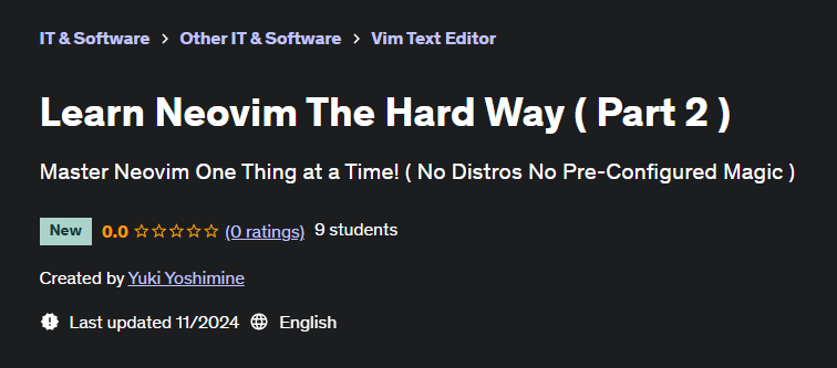 Pictures · Udemy — Learn Neovim The Hard Way ( Part 2 ) 2024-9