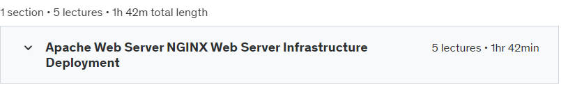 Course topics · Apache Web Server NGINX Web Server Infrastructure Deployment 2023-12