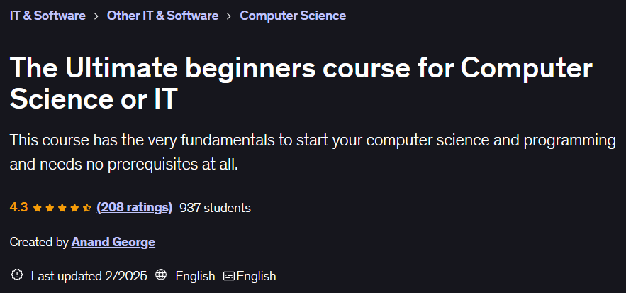 Pictures · Udemy — The Ultimate beginners course for Computer Science or IT 2021-1