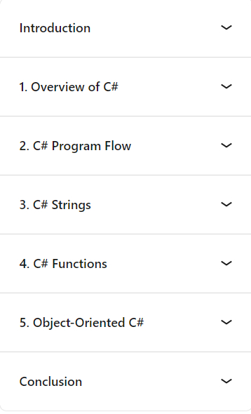 Course topics · LinkedIn — Learning C# 2021-3