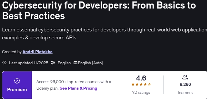 Pictures · Cybersecurity for Developers: From Basics to Best Practices 2025-11